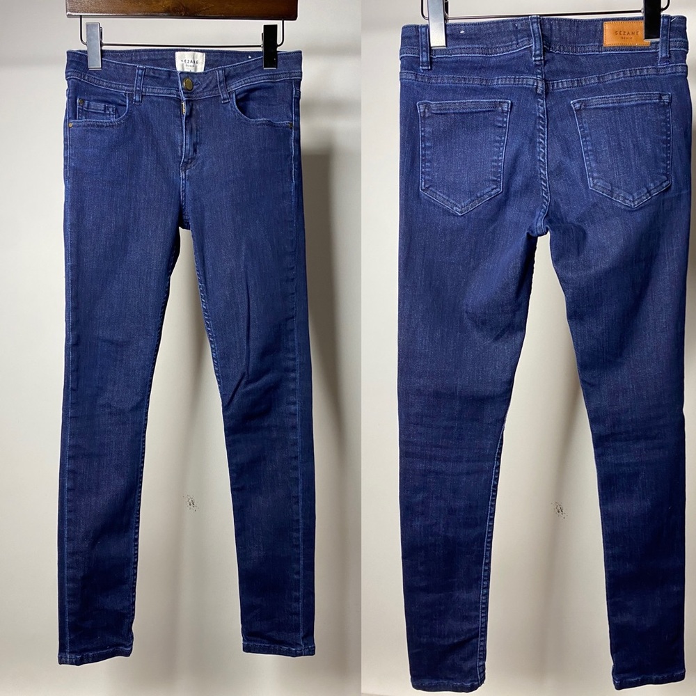 Sezane Denim Jeans Skinny Dark Blue Wash 28 x 28 Stretch Casual Women's
